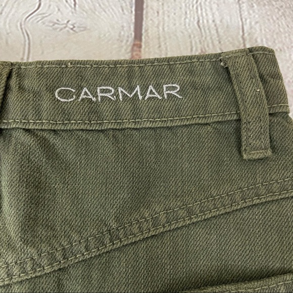 Carmar Olive Denim Skirt Size 26 - Picture 8 of 12
